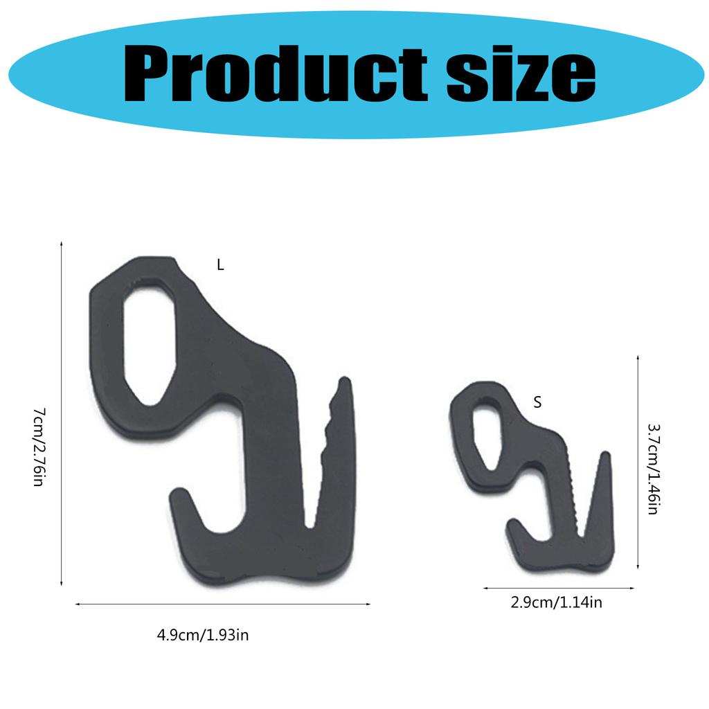 Rope Tightener Tent Tether Fastener Hook Aluminum Alloy Hook Tight Rope Buckle for Outdoor Canopy Tent Easy to Use