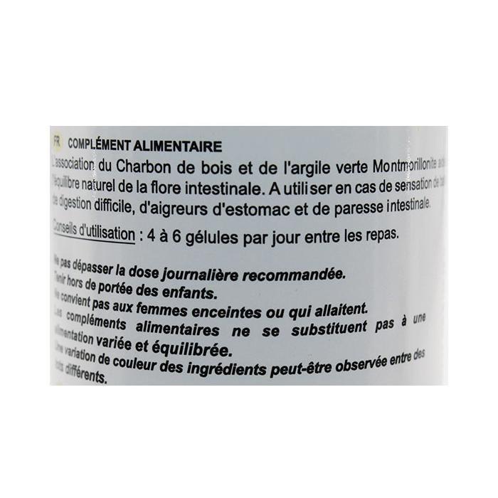 Naturado - Charbon Argile Verte 120 gélules végétales