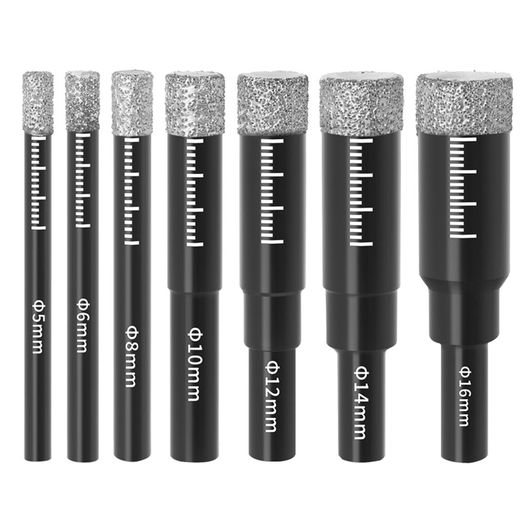 Diamonds Brazed Dry Drilling Bit Round Handle Punch Tool Hole Saw Cutter for Precise Drilling In Various Materials