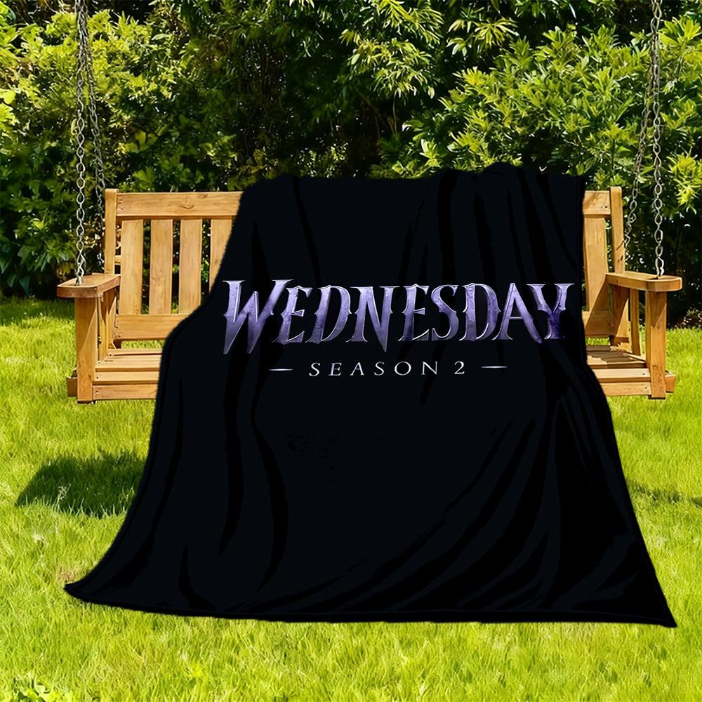 

1pc Wednesday Outdoor Blanket Lightweight Flannel, Soft & Warm, All-Season Use for Sofa, Outdoor, Camping, Living Room, Office104 130cmx150cm