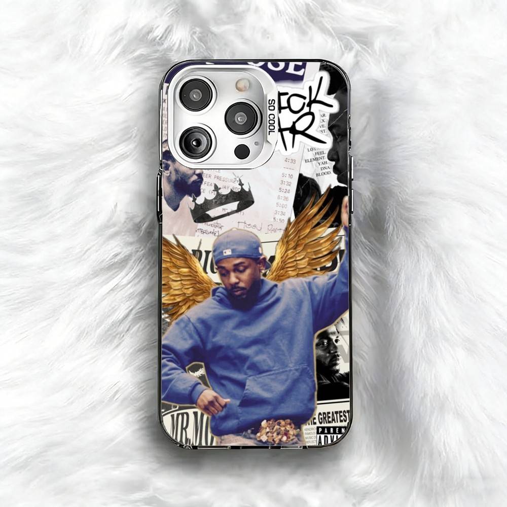 K.Dot-K-Kendrick L-Lamar Phone Case For iPhone 16 17 15 14 12 13 Pro Max Black Color Shockproof Cover