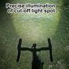 Bicycle Headlight IP66 Waterproof 1600 Lumens Modes Adjustable Type-C Rechargeable Night Riding Road Mountain Bike Front Rear Lamp