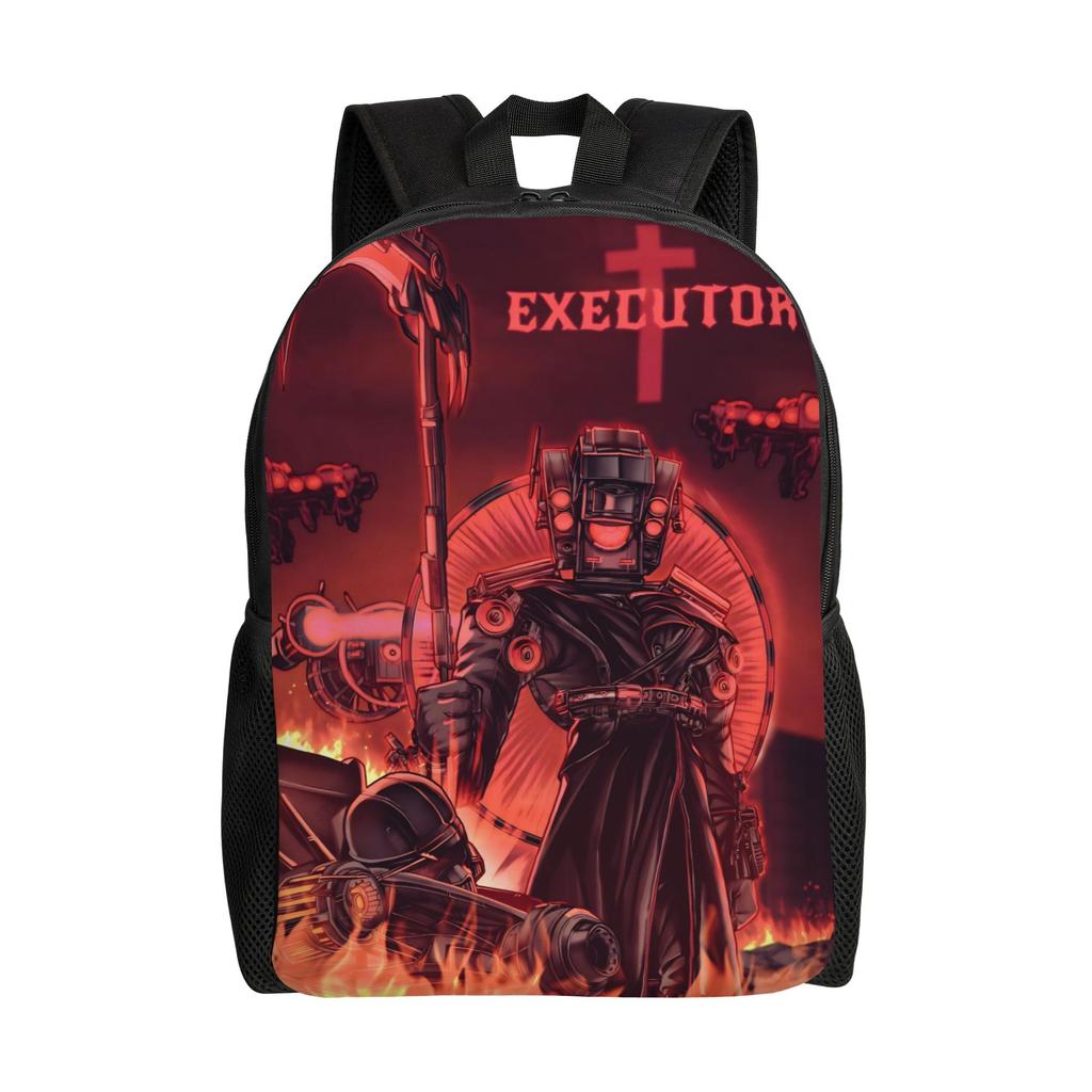 Skibidi Toilette Rucksack für Männer Frauen Lässig High School Arbeit Tagesrucksack Anime Cartoon Kameramann Titan Laptop Leinwandtaschen Sport