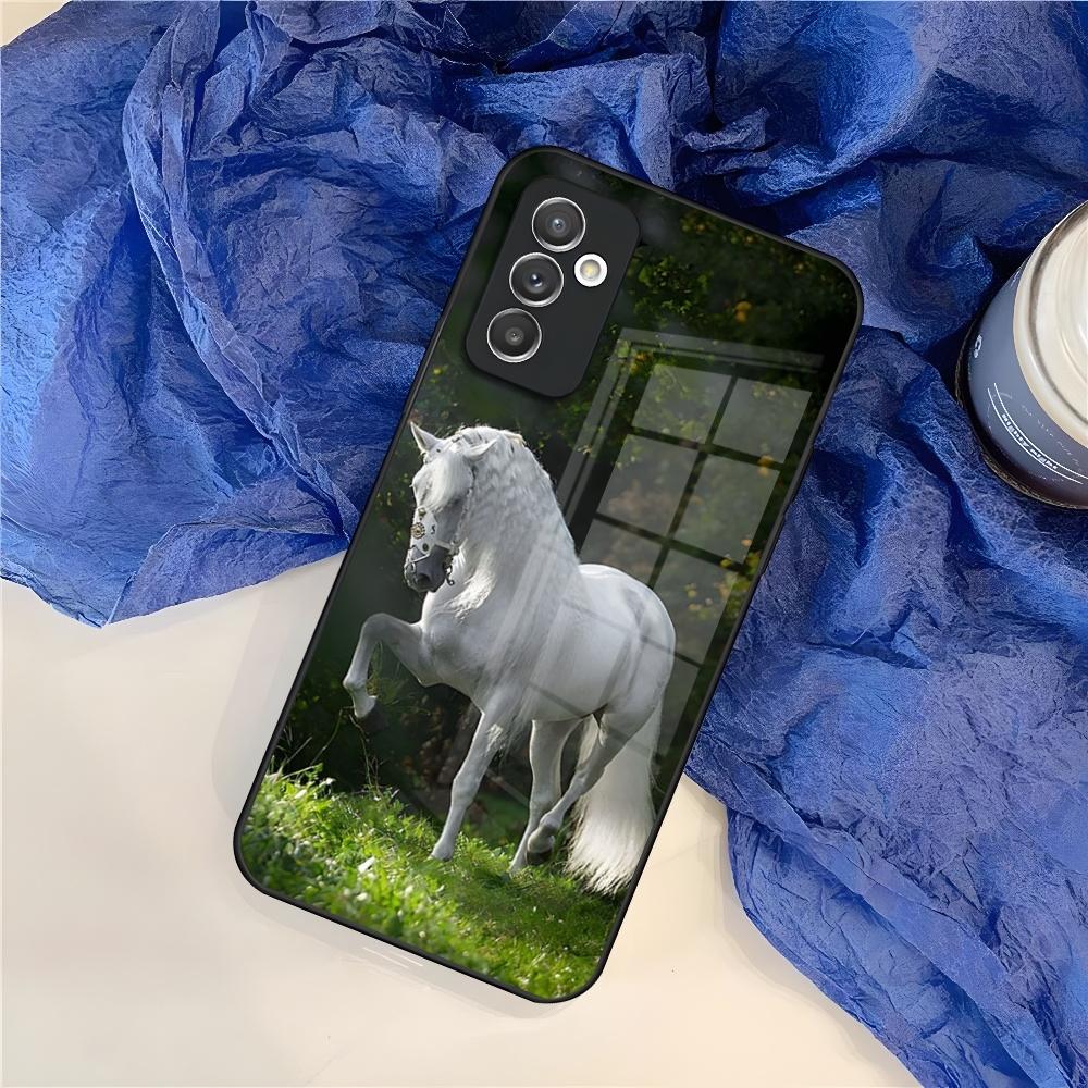 Animal Horse Phone Case for Samsung S24 S30 S21 S23 S20 S22 Fe S10 E S9 Note 20 10 Pro Ultra Plus Glass Cover