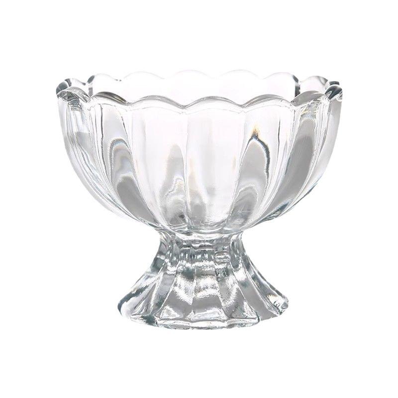 Minimalist Glass Dessert and Yogurt Cup for Salads and Ice Cream