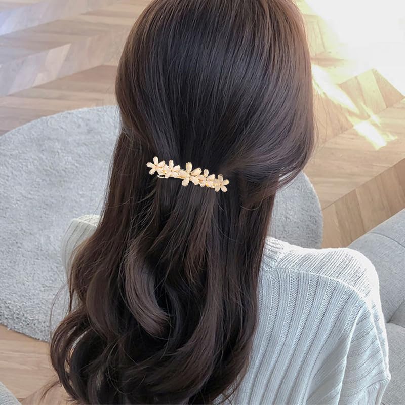Flower Hair Clips for Women Vintage Hair Barrettes Hairpin Fashion Spring Hair Clip Pin Elegant Hair Claw Clamps Floral Hair Accessories for Girls