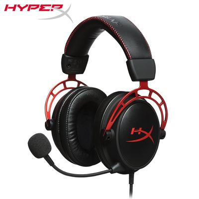 HyperX Cloud Alpha - אוזניות גיימינג, דרייברים דו-תאיים, נוחות אגדית, שלדת אלומיניום, מיקרופון נשלף – אדום