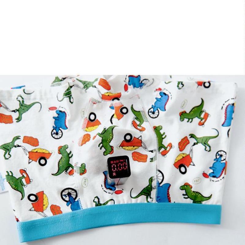 4 Pcs High Quality Children's Underwear for Kids Cartoon Cat Shorts Soft Cotton Underpants Boys Teenage Striped Panties 4-16T