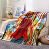 1PC Luffy D Patterned Flannel Blanket Suitable For All Seasons For Home Decor Warmth And Comfort Gifts Holiday Present