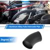5" OD 45 Degree Bend 6064 Aluminum Alloy Tube Intercooler Pipe Surface Blasting Air Intake Connection Hose W/Double Bead Roll 3.9" Length Black