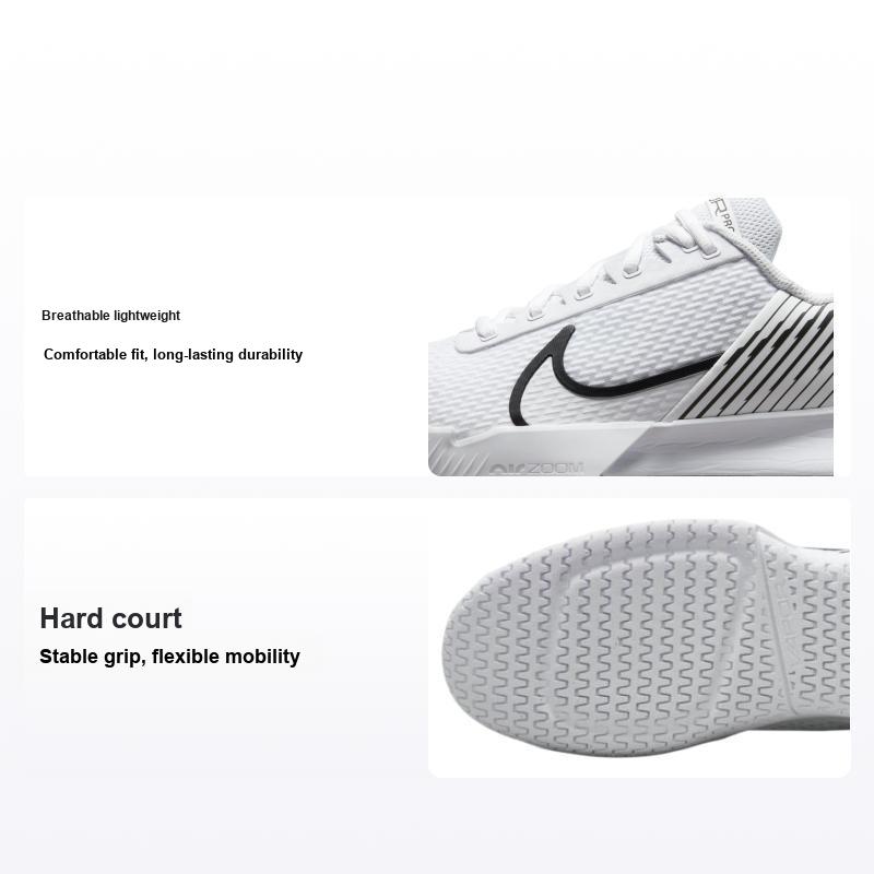 Nike Men's White/Black Nikecourt Air Zoom Vapor Pro 2 Hc Sneakers Dr6191-101 Cm