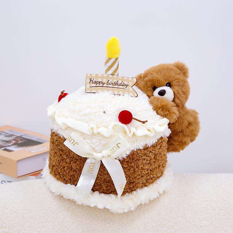 

Милая плюшевая кукла в виде торта на день рождения, панда, подарок для девочек и детей, кукла-подушка для бросания 30cm