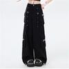 Pantalones Casuales de Verano Finos Dulces Frescos de Cintura Alta para Mujer Street Rectos Holgados Pierna Ancha Pantalones Cargo Pantalones Y2k Chica Caliente