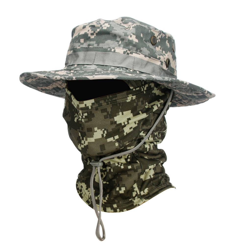 2-In-1 Sun Hat With Neck Face Gaiter, Uv Protection Boonie Hat For Outdoor Fishing Hiking