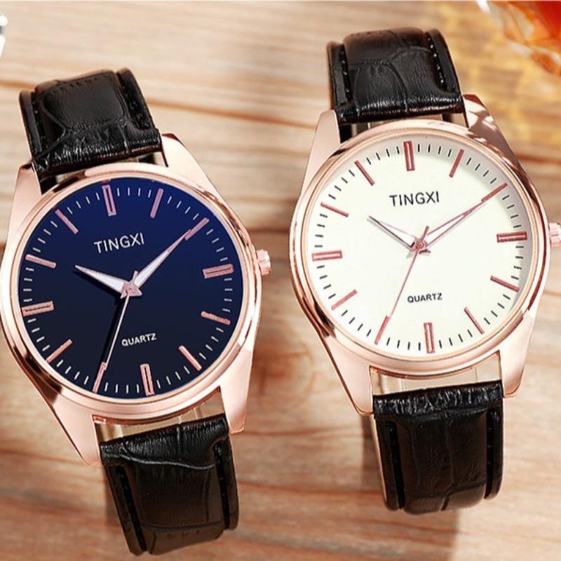 Luxury Business Men Watch Casual Quartz Watches for Men Clock Leather Strap Quartz Wristwatches Gift Relojes Para Caballeros