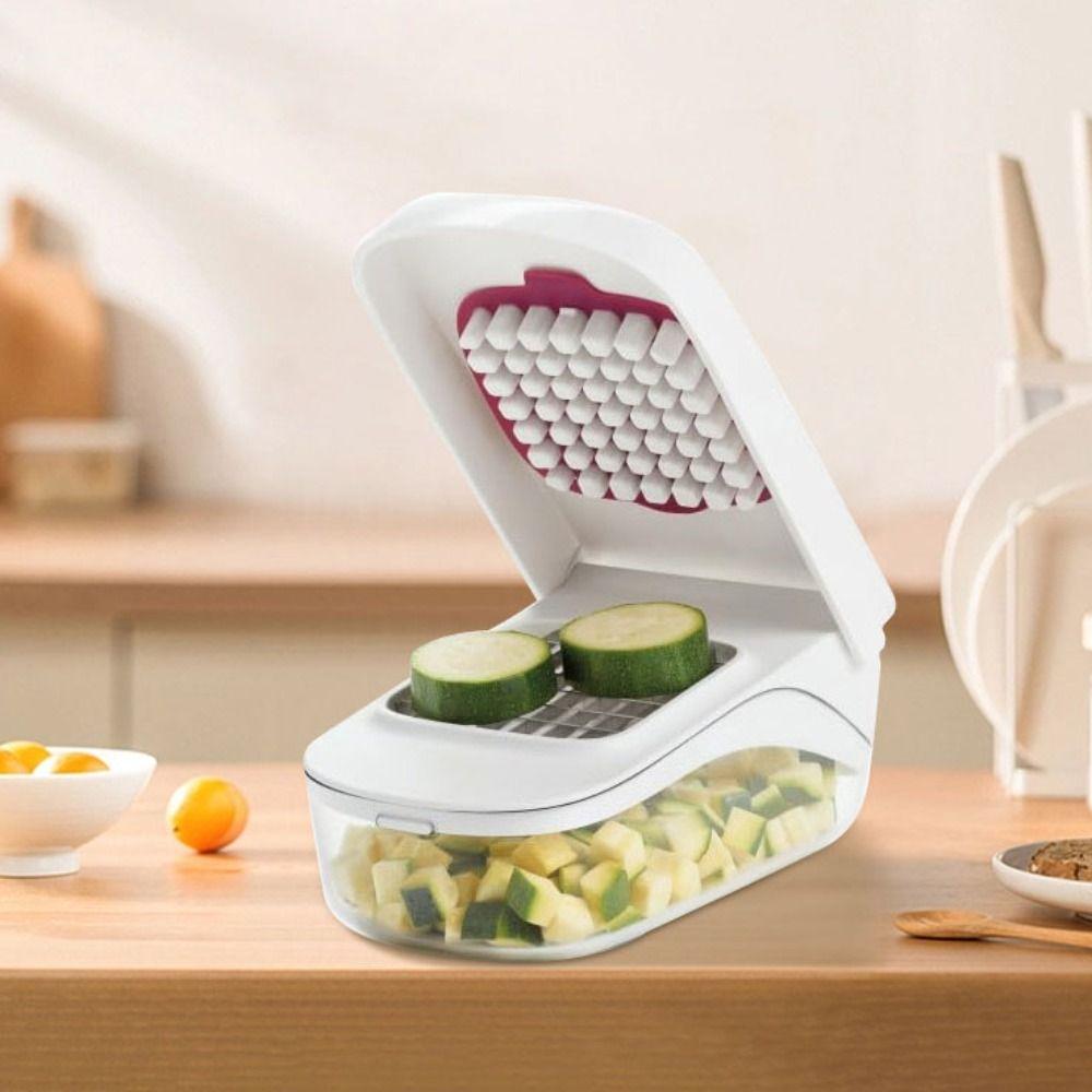 Time Saver Veggie Cutter Stainless Steel Food Slicer Easy To Use Vegetable Dicer  Kitchen Gadgets