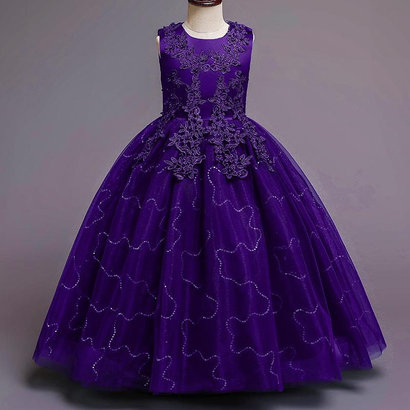 Children's Puffy Tulle Princess Wedding Dress, Ages 3-15, June 1st Girls' Performance Costume