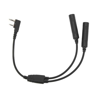Adaptador de radio walkie-talkie de puerto K de 2 pines macho a cable de extensión U 174/U, adaptador de auriculares