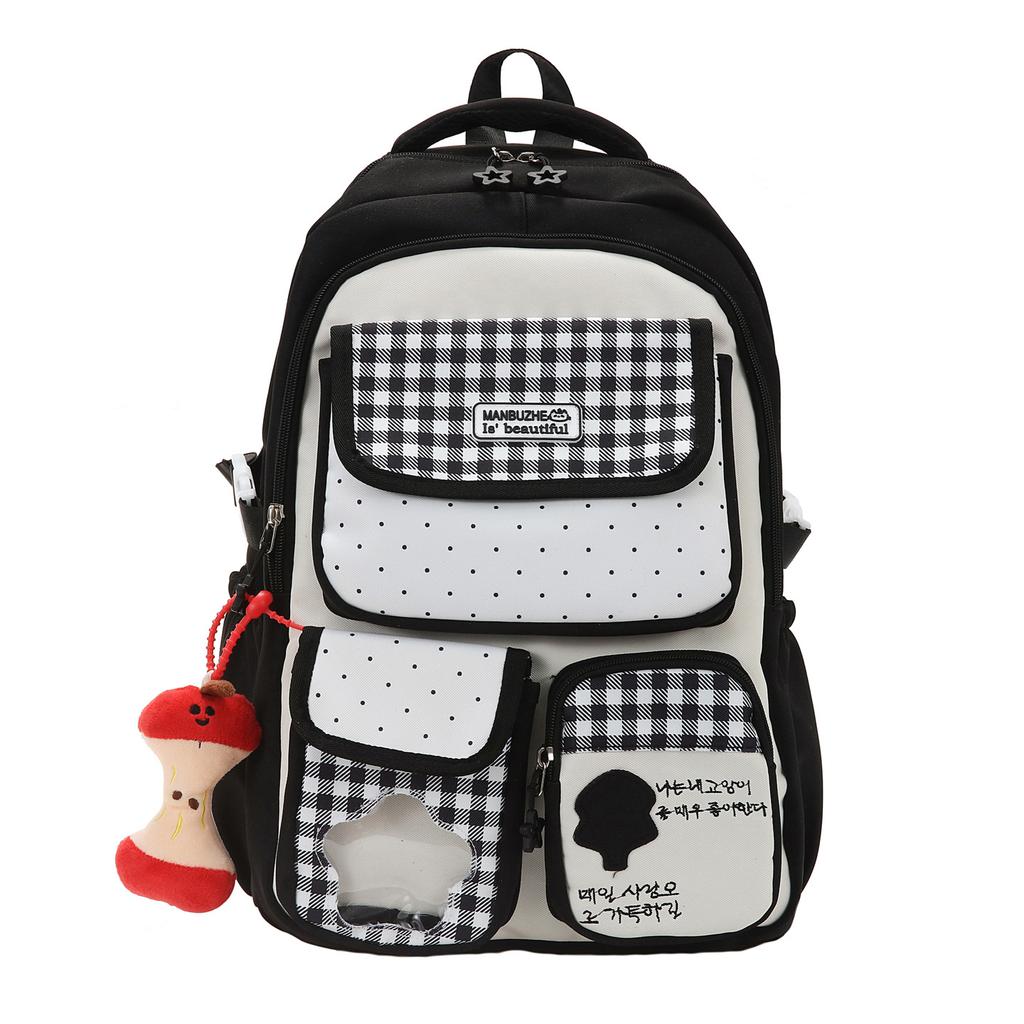 Schoolbag new schoolbag women's college wind milk yellow large capacity high value middle and high school students multi-compartment backpack