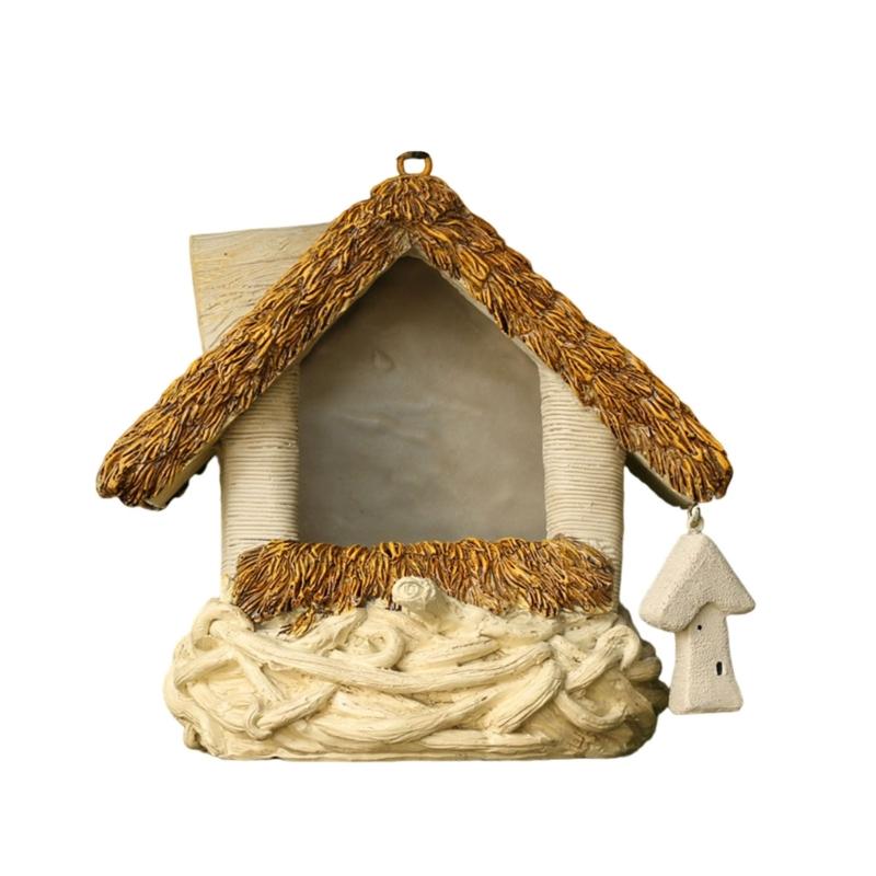 Bird Hut Nest Hanging House for Small Medium Bird Wild BirdhouseS Toy Nest Perches for Courtyards