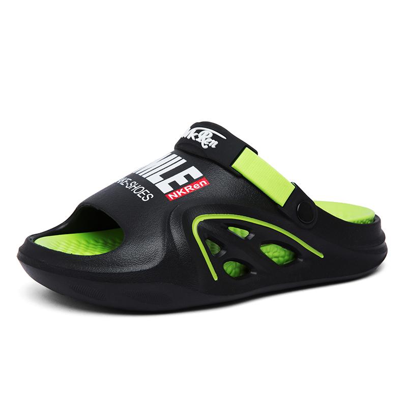 Fashion Summer Men's Slippers Thick Bottom Anti-Slip Sandals Casual Comfortable Driving Beach Shoes EVA Outsole For Indoor And Outdoor