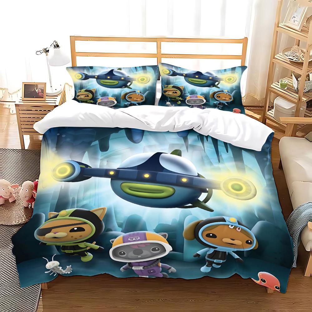 Duvet The Octonauts cartoon Pillowcase Bedding Set Adult Boy Girl Bedroom Decoration Children Gift Single Double Large Size
