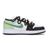Jordan Air Jordan 1 Puppy Fragment Slip Resistant Abrasion Resistant Low top Vintage Basketball Shoes Men's Black Green 553558-131(Team85-)
