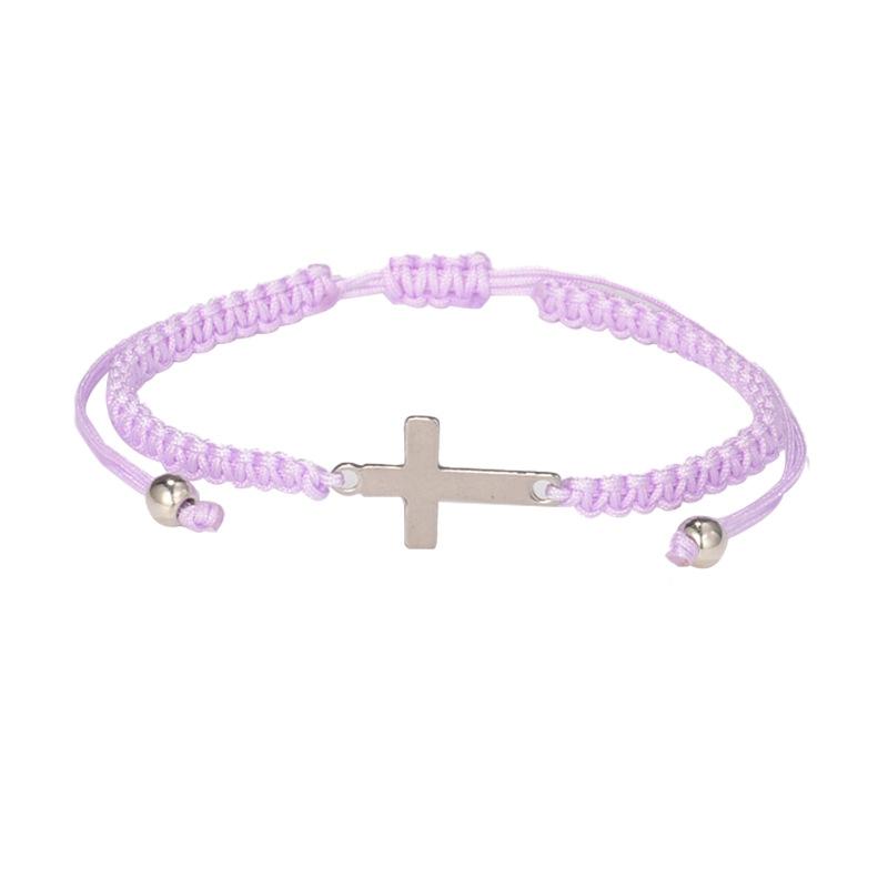 Handmade Woven Titanium and Steel Cross-shaped Bracelet Jewelry for Couples, Bracelet Cord