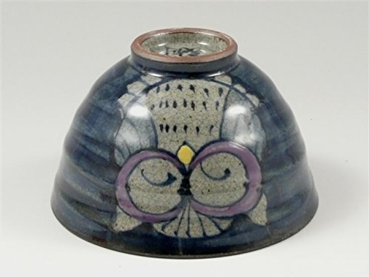 Arita Hasami Shoho Brocade Owl Pair of Tea Bowls Tea 20615 Ware, Kiln, Design, (Matching Bowls)