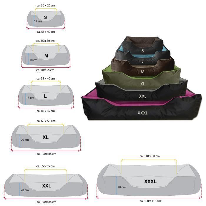 Lit Pour Chien - BedDog® - LUPI - 55x40cm - Couleur PASSION-ROCK - Rectangulaire