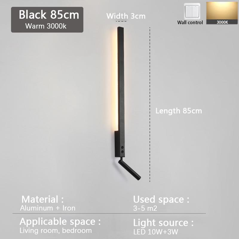 Italian Minimalist LED Wall Lamp Modern Bedroom Bedside Spotlight Creative Living Room Background Wall Ambient Light