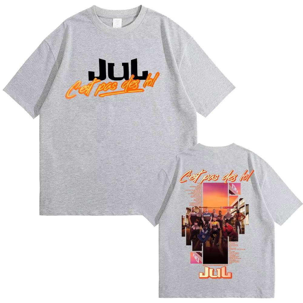 

Rapper Jul Music Album World Tour 2025 T-shirts Men Women Hip Hop Oversized Short Sleeve T Shirt Male Fashion Vintage Streetwear 4XL