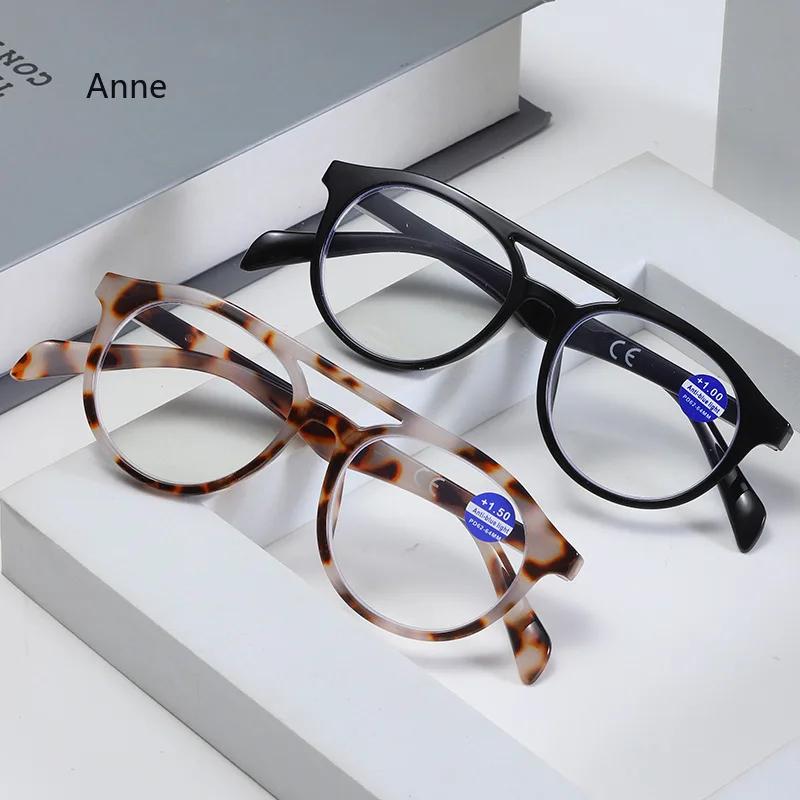 Fashion Finished Reading Glasses Women Anti Blue Light Presbyopic Glasses Vintage Black Small Frame Hyperopia Glasses +1.0 ~+4.0