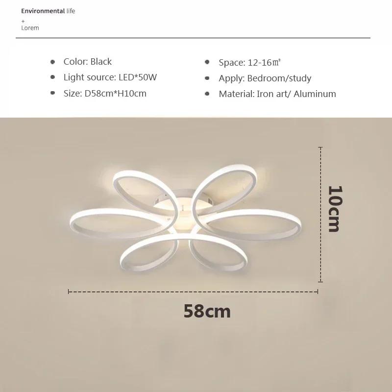Modern LED Ceiling Lamp For Living Room Restaurant Bedroom Corridor Chandelier Six Petal Flower Design Lighting Fixture Lustr