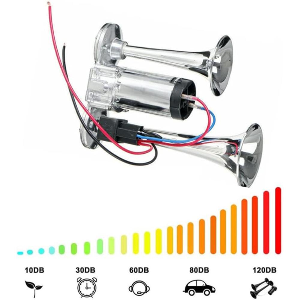 

600DB Powerful Sound Dual Tube Metal Car Horn for 12V Vehicle Electric Horn Type A