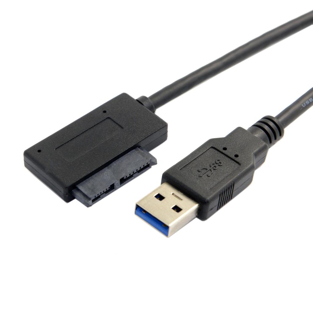 USB 3.0 To 7+6 13pin Slimline Sata Adapter Cable for Laptop CD DVD ROM Optical Drive