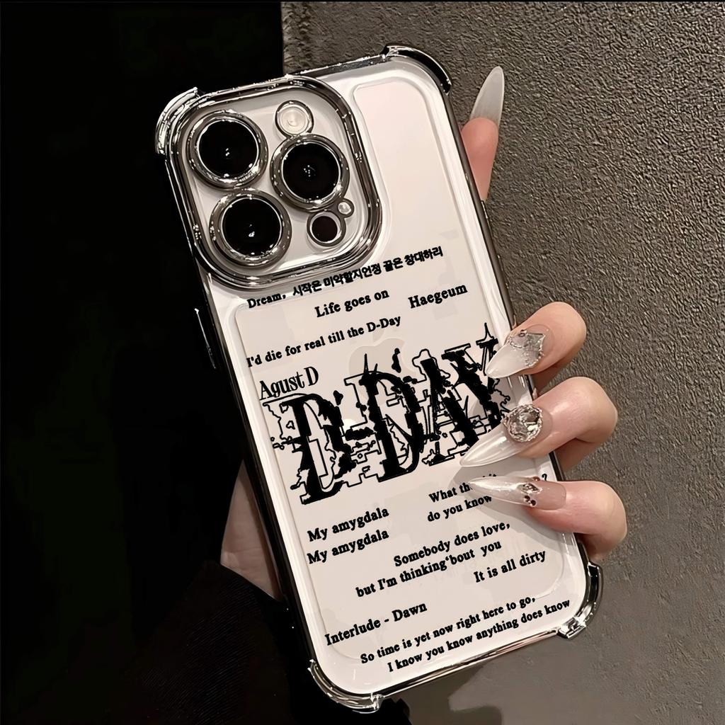 Fashion S-Suga D-DAY Hot Plating Phone Case For IPhone 17 16e 16 15 14 13 12 11 Pro Max X XR XSMax 7 8 Mini Air Plus Anti-Fall