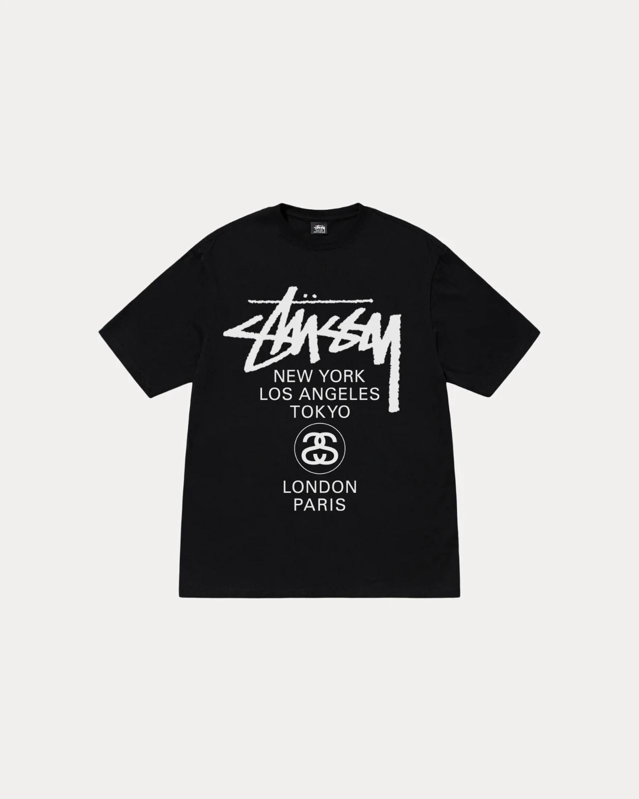 Stussy World Tour Tee Black 25SS 3903962 XL