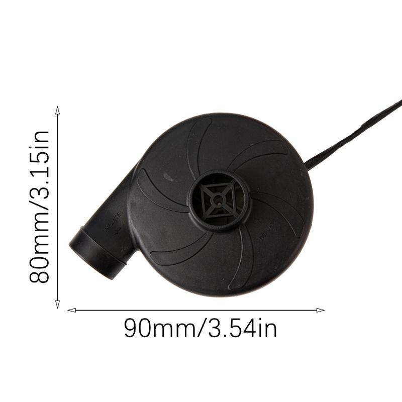 55W Electric Air Pumps with Separate Inflate and Deflate Ports, EU Plug, 12V Vehicle Power Plug, and 3 Nozzles for Fitting Valves