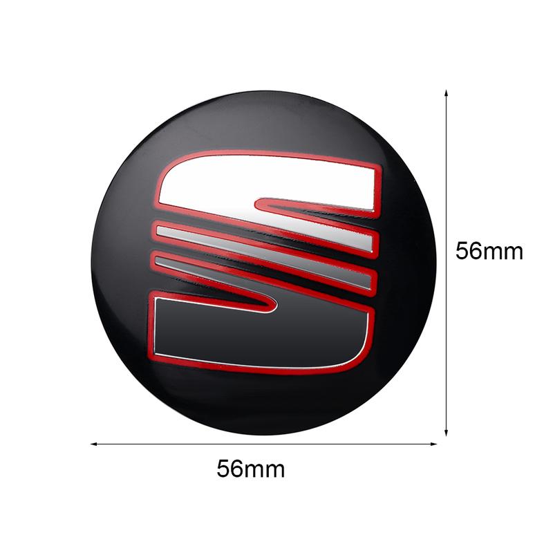 4Pcs 56mm Aluminum Emblem Car Wheel Center Hub Caps Sticker For Seat Cupra Leon FR Ibiza 6f Altea Exeo Formula Racing Alhambra