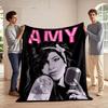 Retro Singer Porträt Decke für alle Jahreszeiten Decke Mittagspause Überwurf Geschenk
