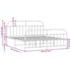 VidaXL Metal Bed Frame with Headboard-Footboard Black 180x200 Cm 353657