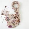Fashion Printing Flower Tassel Shawl Cotton Viscose Scarf Women Beach Sunscreen Shawl Muslim Hijab Wrap Headscarf 180*90Cm