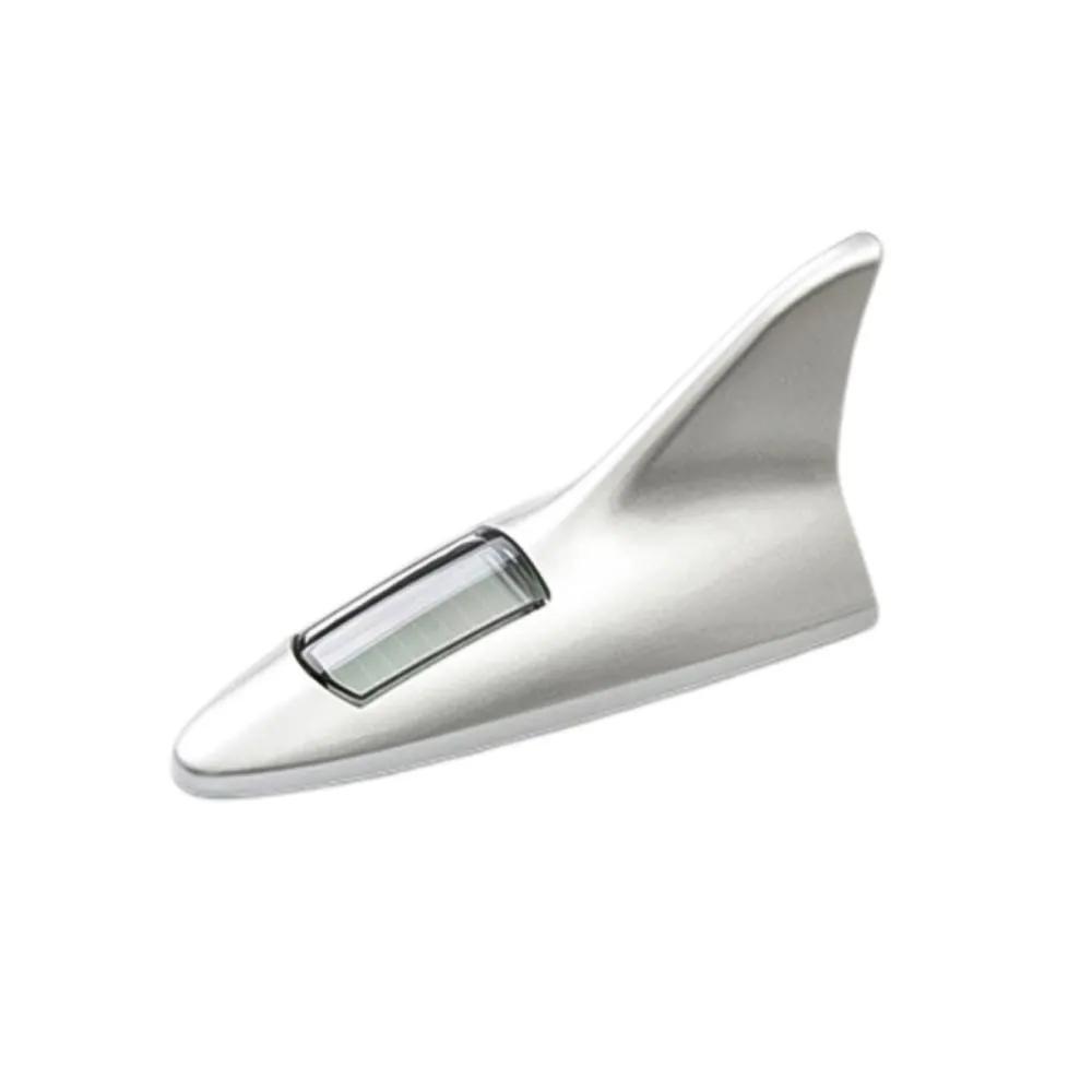 Car Solar Energy Shark Fin Antenna LED Warning Tail Lights Auto Roof Decorative Anti-Tailing Flash Strobe Light