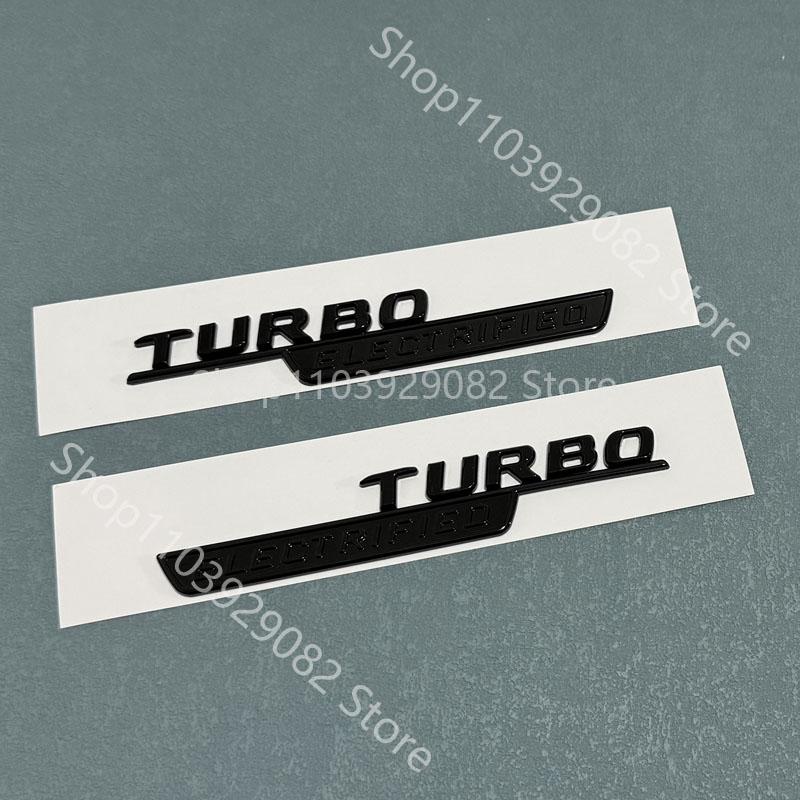 Chrome Black Fender Badges TURBO ELECTRIFIDE for Mercedes Benz W206 C43 C43s C53 C53s C63 C63s AMG Both Sides Emblems