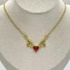 Creative God Hands Red Rhinestone Love Heart Charms Pendant Necklace for Women New Trendy Accessories Party Jewelry Gift