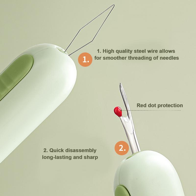 2 In 1 Needle Threader Seam Ripper, Upgraded Needle Threading and Seam Remover Household Handmade DIY Craft Sewing Tool