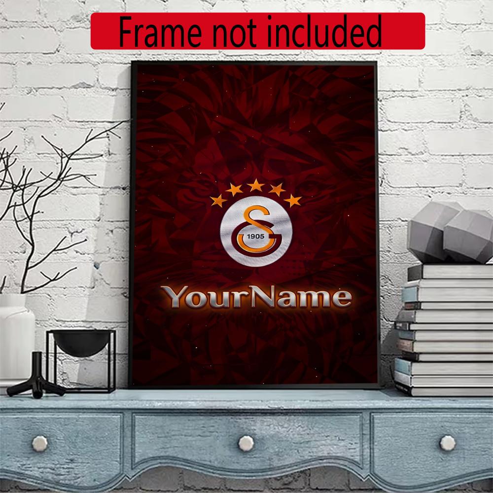 Galatasaray Customize Your Name Diamond Painting Round Diamond Rhinestones Mosaic Diamond Embroidery Wall Paintings Rhinestones Gift Frameless