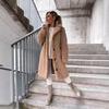 2025 Cozy Plush Women's Furry Long-Sleeved Turn-Down Collar Coat - European & American Autumn/Winter Fashion