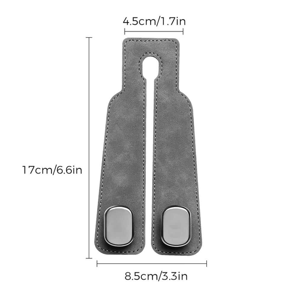 Aufbewahrungshaken für die Autositzlehne, multifunktionaler Autohaken aus PU-Leder, Aufbewahrungsbügel, Auto-Innenteile für Schlüssel, Geldbörse